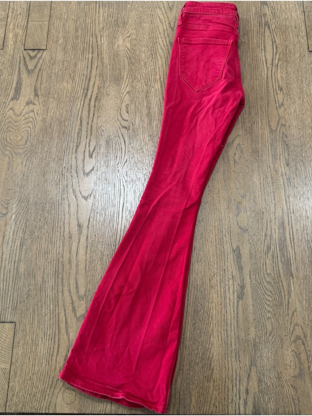 Hollister High Rise Vintage Flare Jeans Red W23 L32 Y2K Stretch western boho - Picture 1 of 6